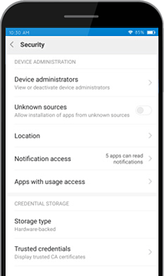 mobile screen